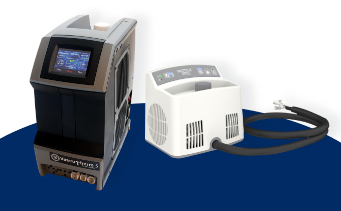 The VascuTherm 5 and the ARTEK Pro, ensure consistent temperatures and therapy that is always available